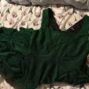 Lulu's Emerald Glitter Dress